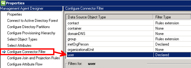 Configure Connector Filter