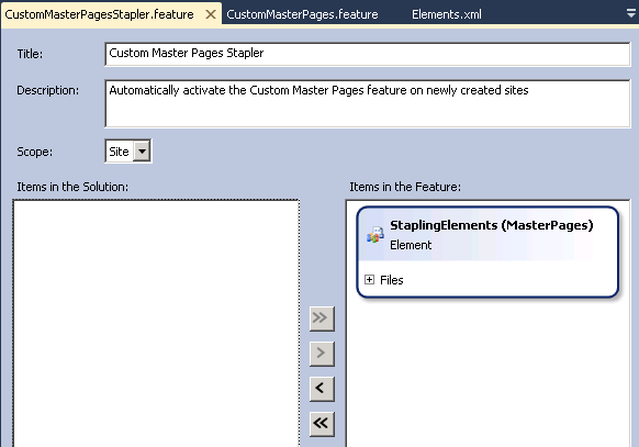 Add the Elements to the Feature